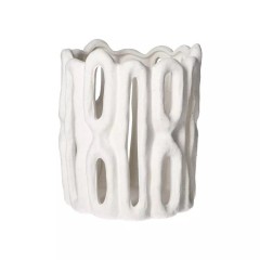 LIGHT HOLDER DIZ STONEWARE WHITE 22 